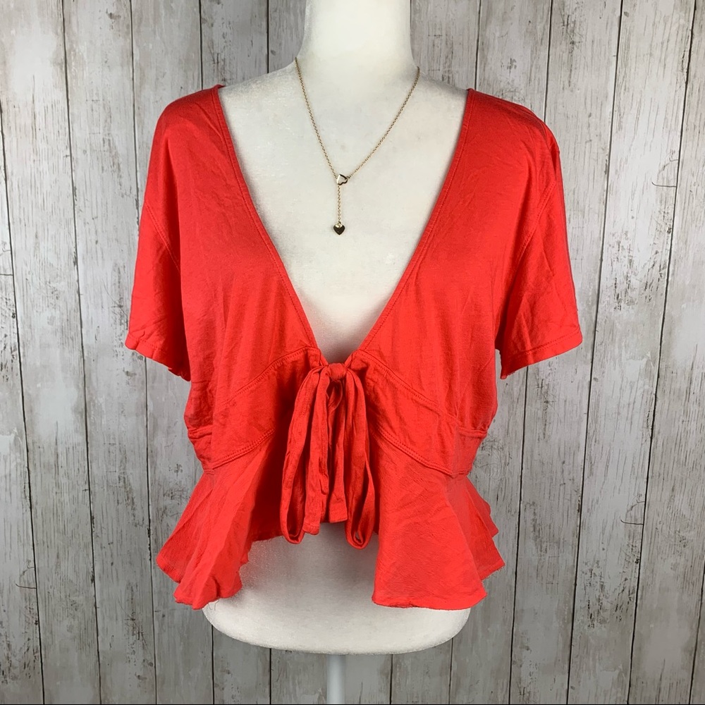 🔥FREE PEOPLE🔥We The Free Knot Me Tie-Front Crop Top Small/Med/Large NWT - Picture 3 of 6